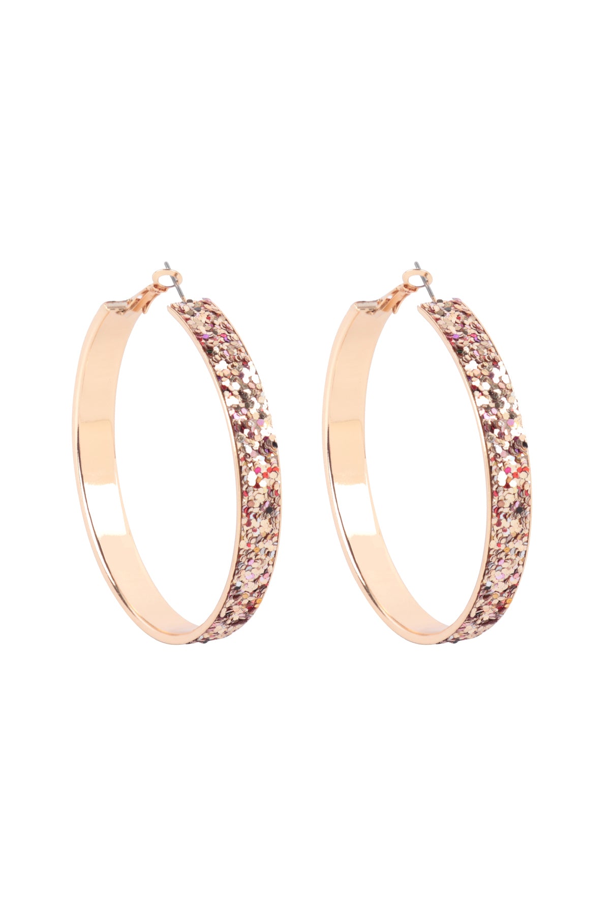 Hoop Glitter Earrings Gold