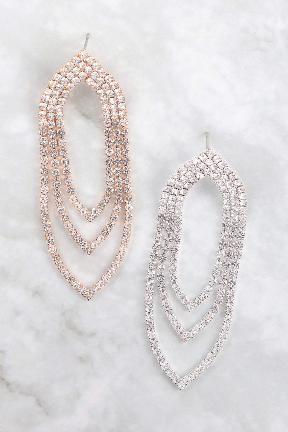 Rhinestone Moroccan Draped Earrings