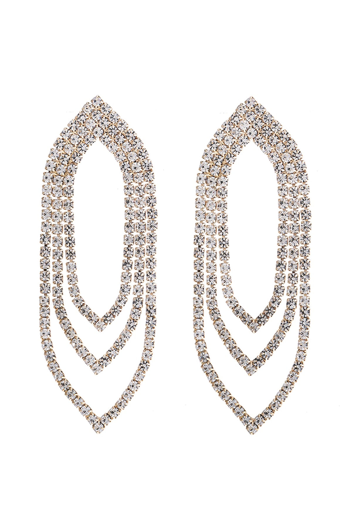 Rhinestone Moroccan Draped Earrings