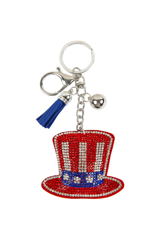 Uncle Sam Flag Hat Keychain
