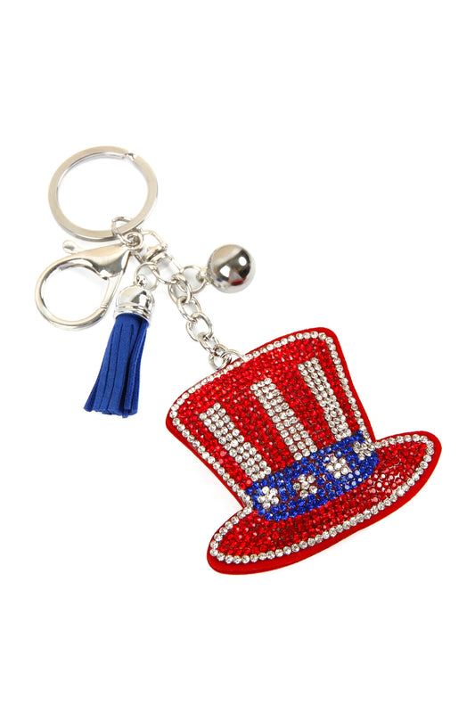 Uncle Sam Flag Hat Keychain