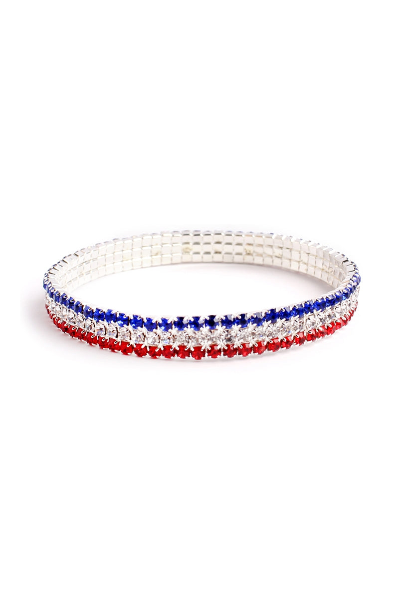 Flag 3 Line Elastic Bracelet