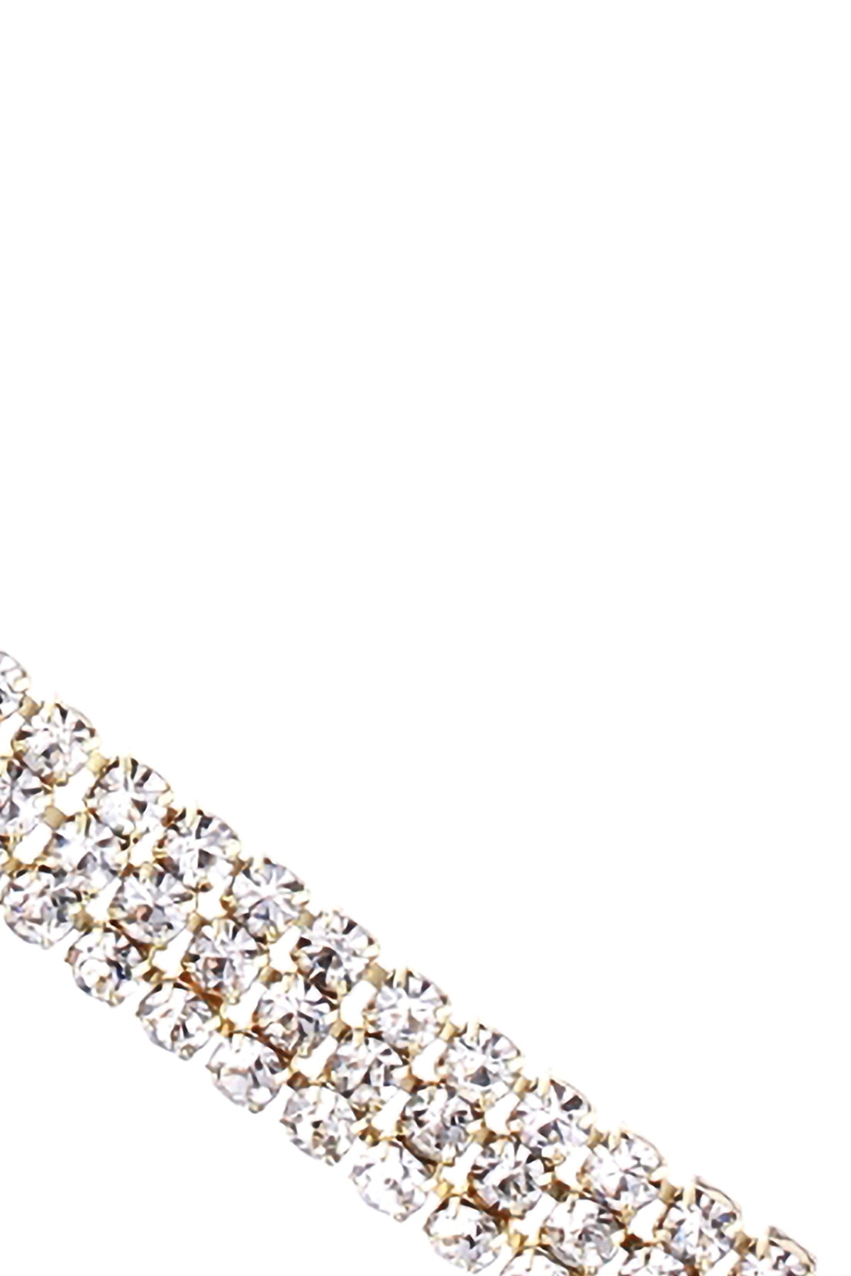 2mm Rhinestone 3 Row Anklet