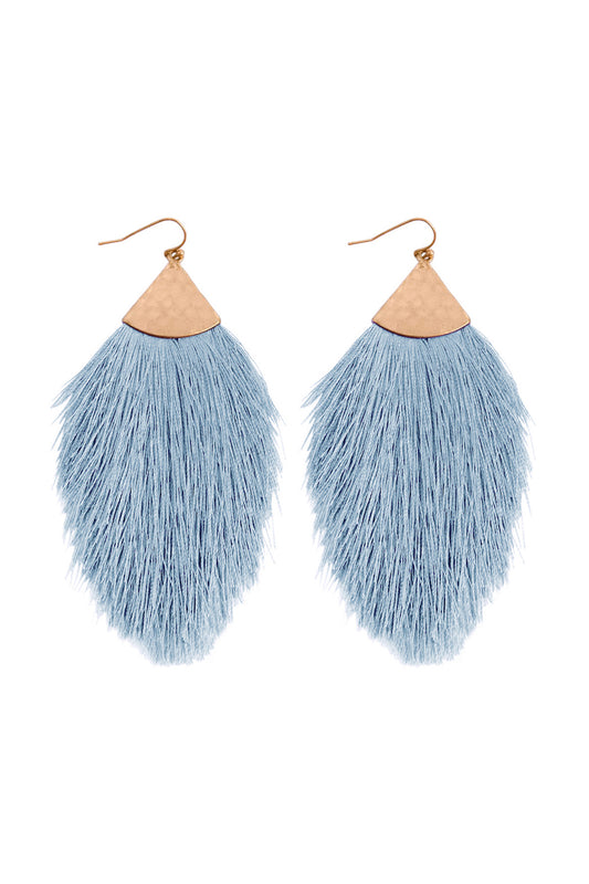 Tassel Drop Earrings Baby Blue