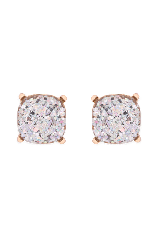 Sparkling Glitter Epoxy Stud Earrings
