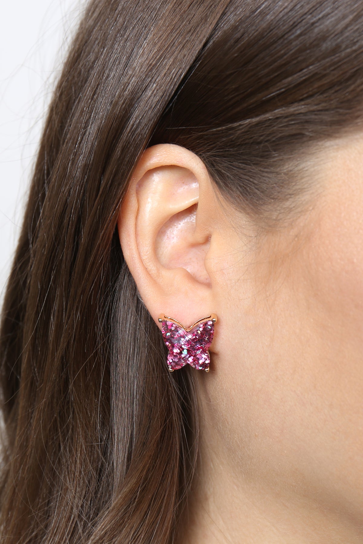 Butterfly Glitter Epoxy Earrings