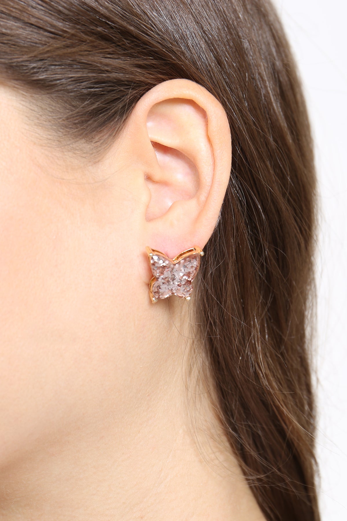 Butterfly Glitter Epoxy Earrings