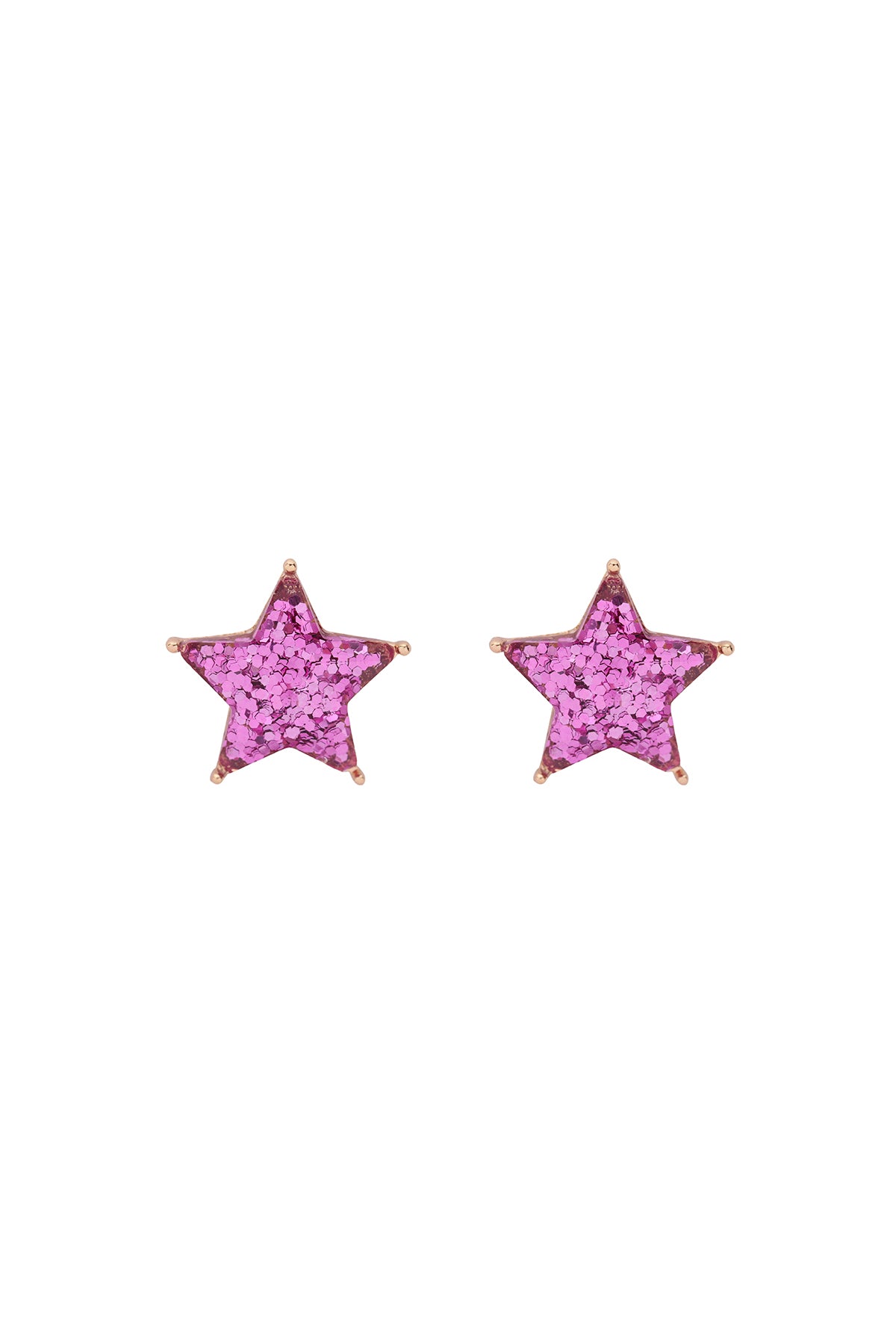 Star Glitter Epoxy Stud Earrings