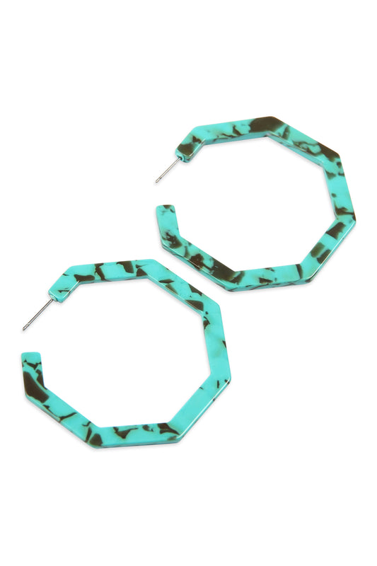 Octagon Acetate Earrings
