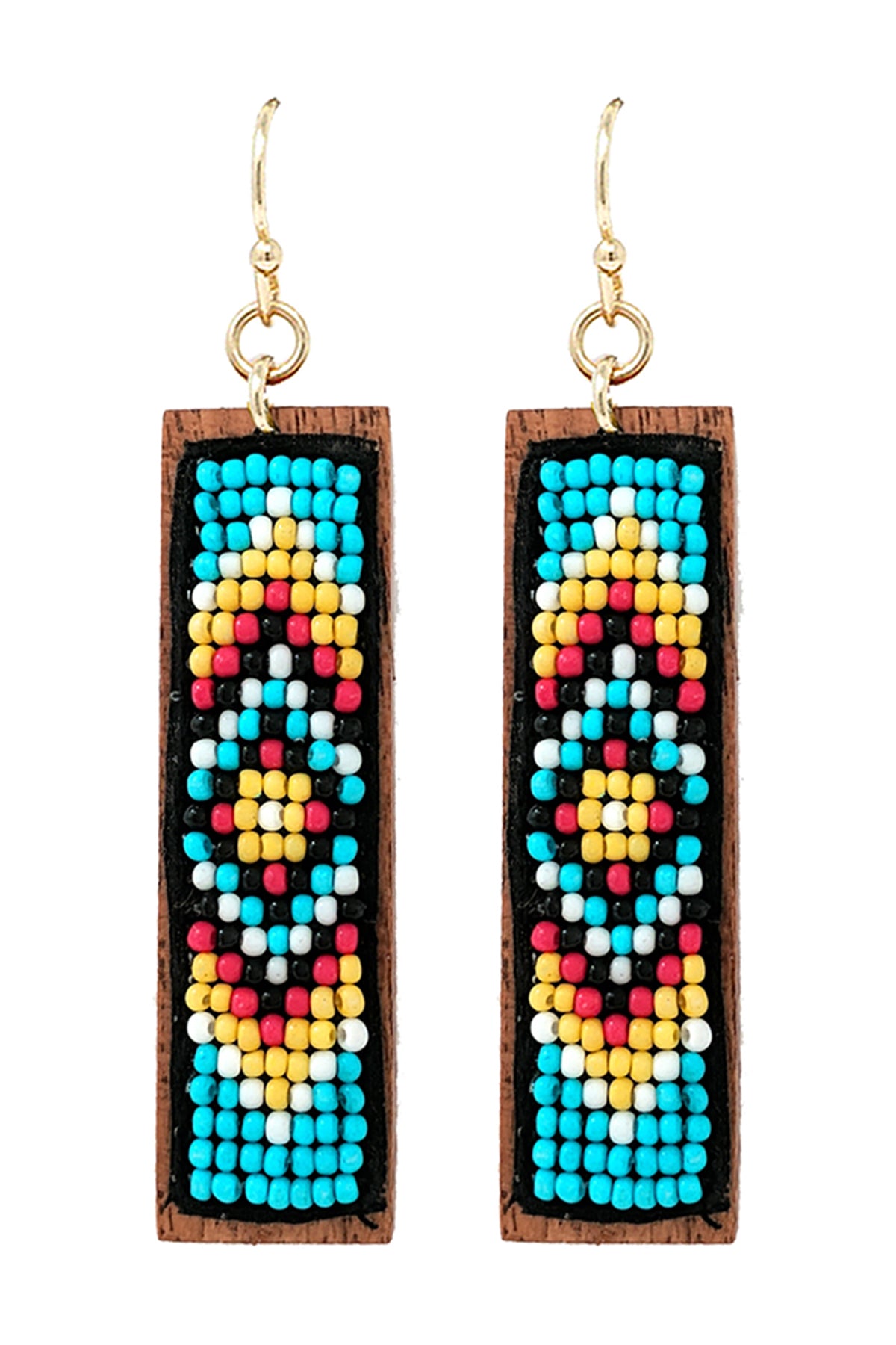 Ornamental Seed Beads Drop Earrings