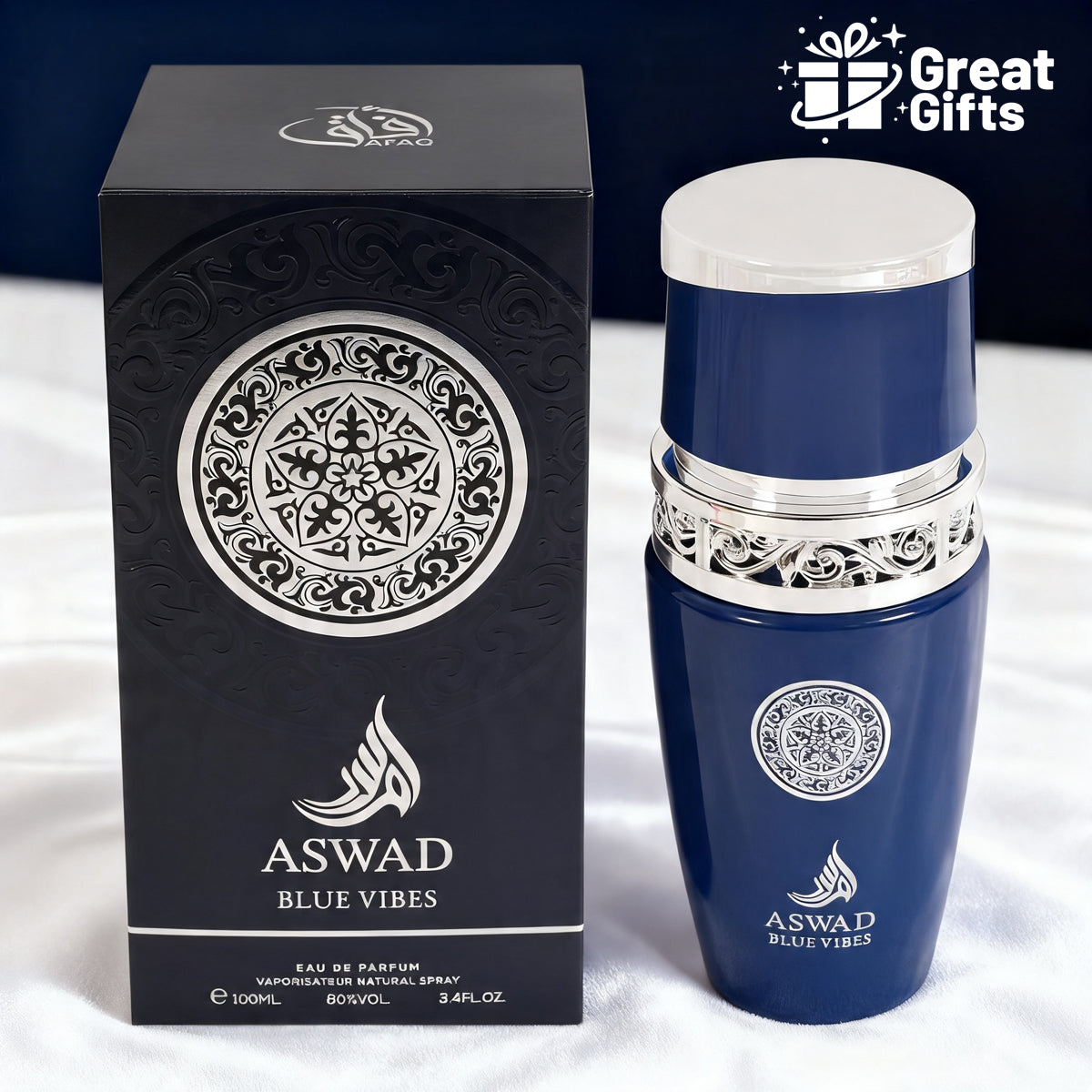 Aswad Blue Vibes Spray Perfume Eau De Parfum For Men - 100ML/3.4FL.OZ./3PCS