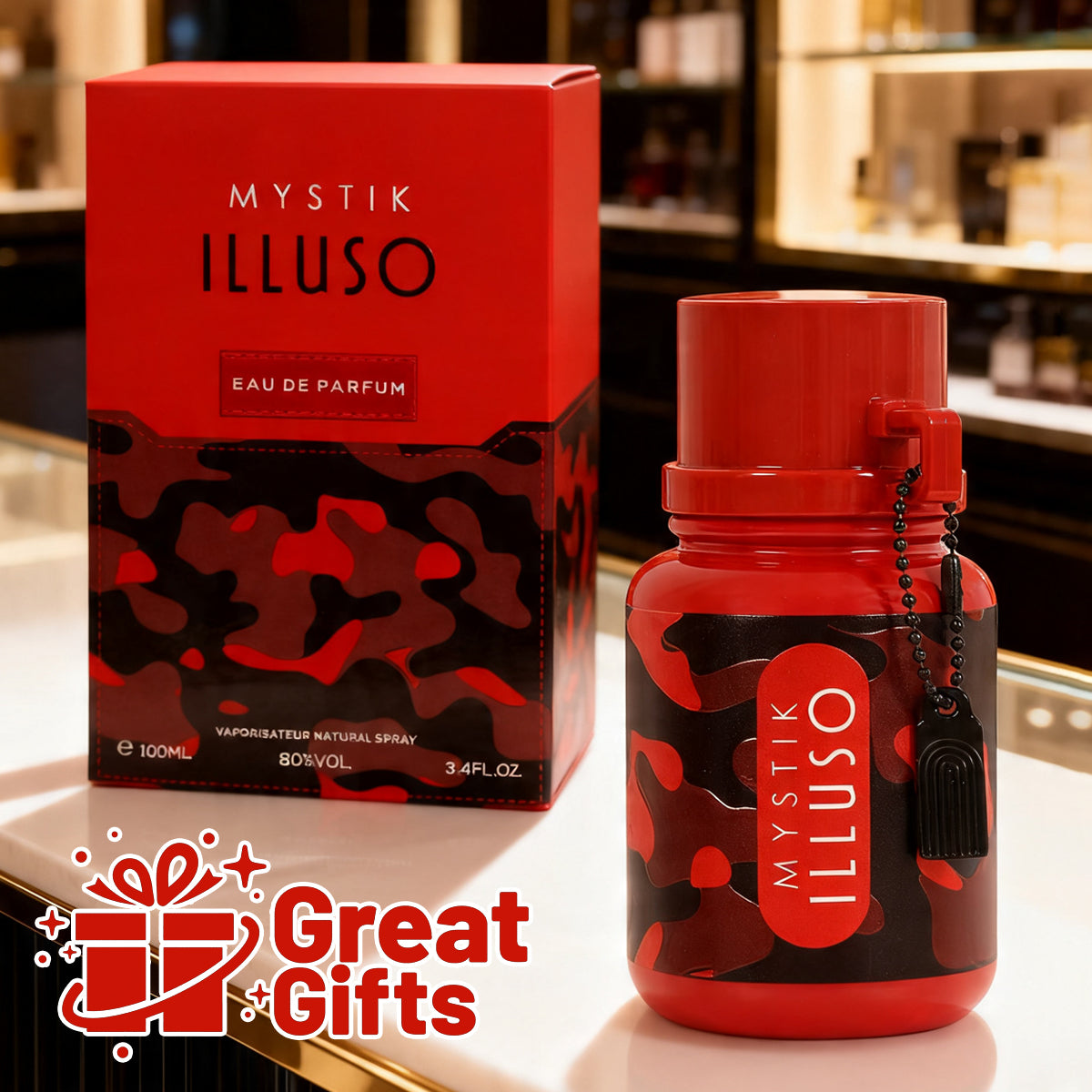 Mystik Illuso Spray Perfume Eau De Parfum For Men And Women - 100ML/3.4FL.OZ./3PCS
