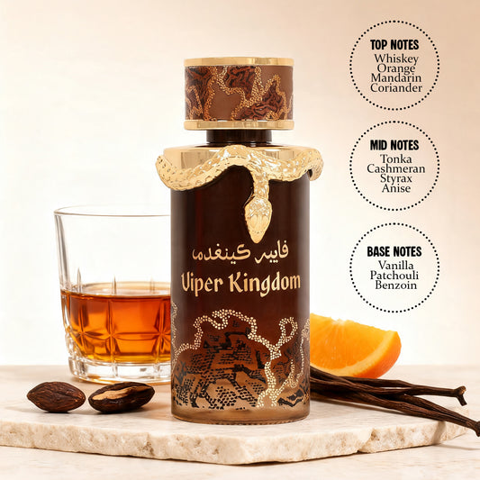 Viper Kingdom Venom Spray Perfume Eau De Parfum For Men And Women - 100ML/3.4FL.OZ./3PCS