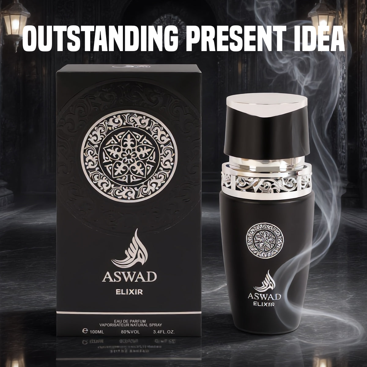 Aswad Elixir Spray Perfume Eau De Parfum For Men - 100ML/3.4FL.OZ./3PCS