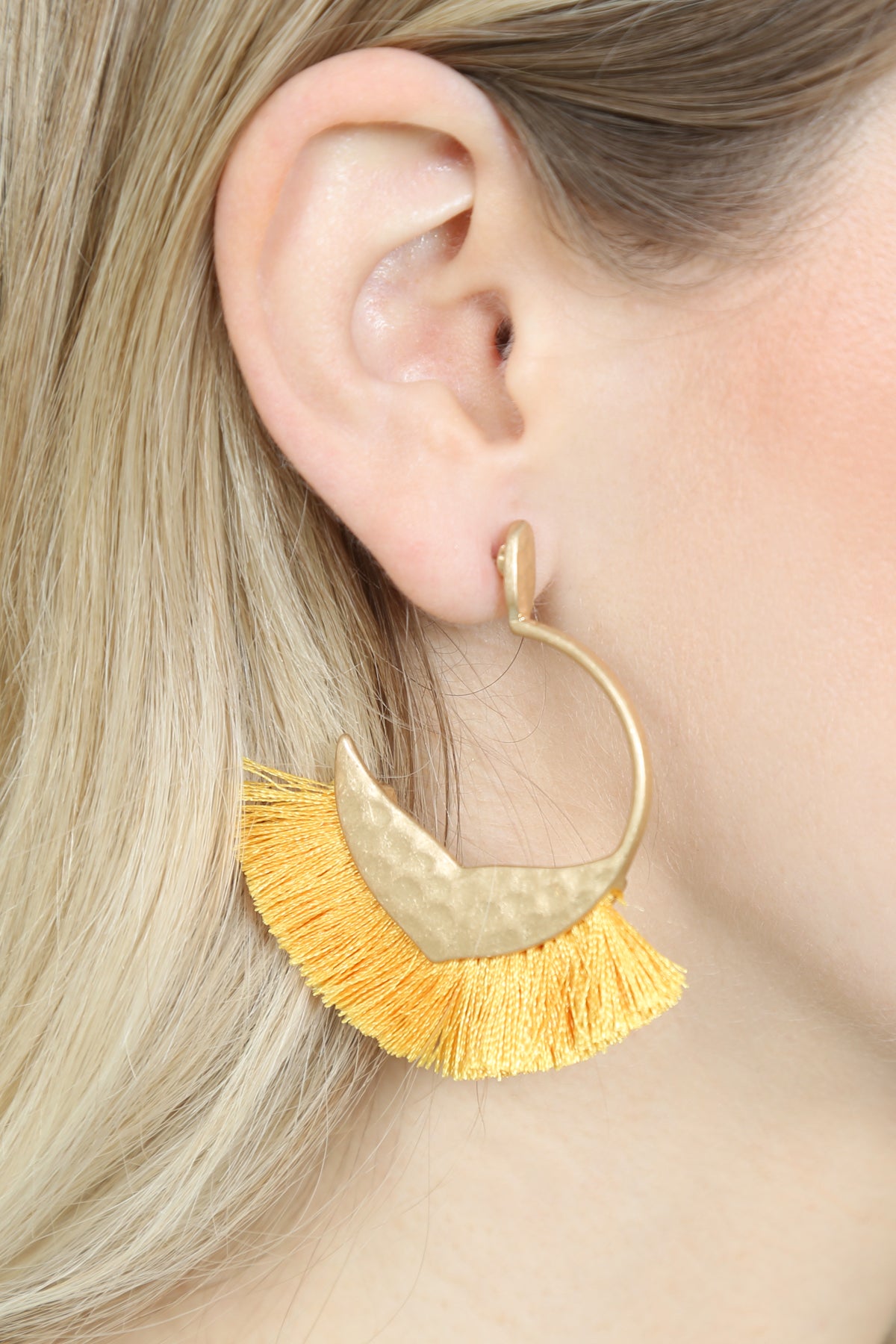 Bohemian Inspired Tassel Hoop Earrings