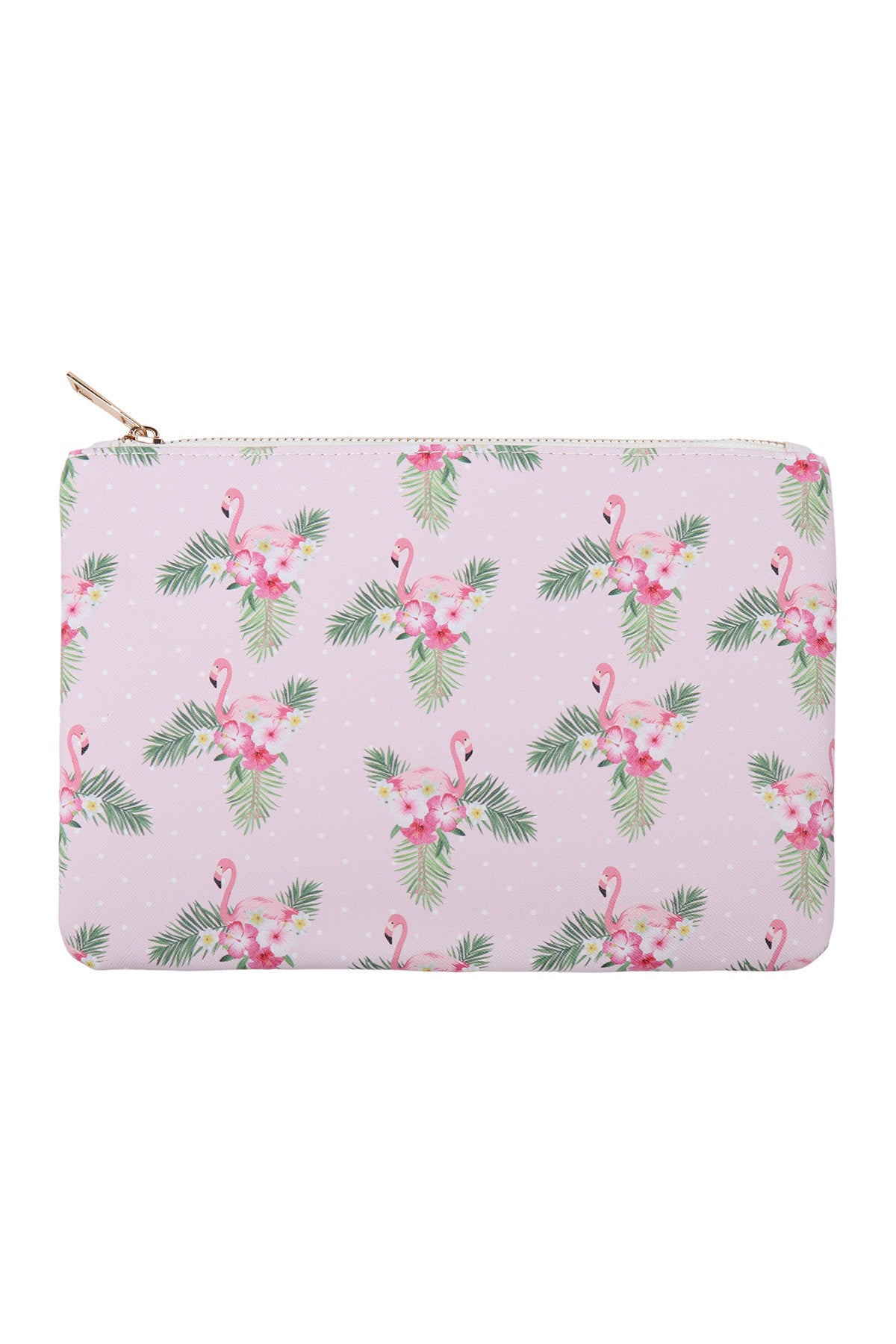 Tropical Flamingo Print Pouch