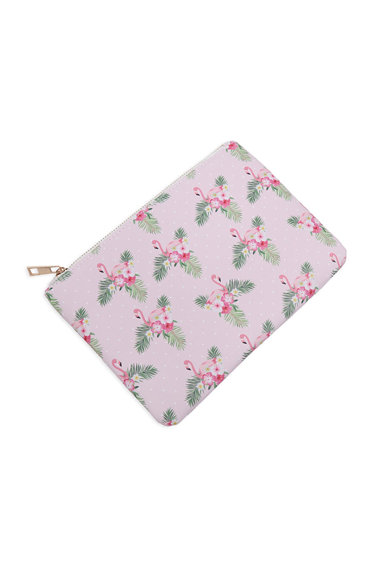 Tropical Flamingo Print Pouch