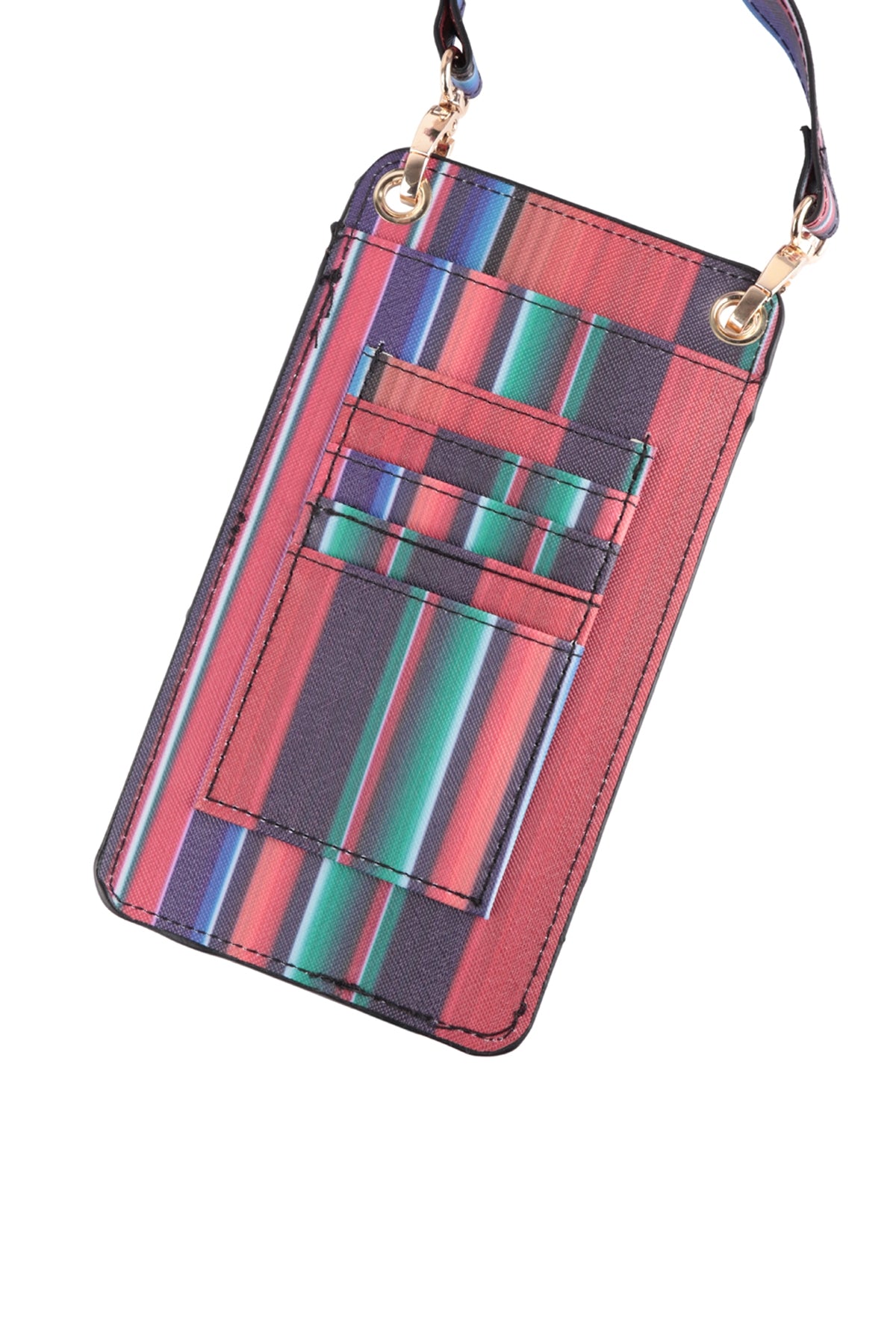 Women's Stripe Small Crossbody Cell Phone Bag