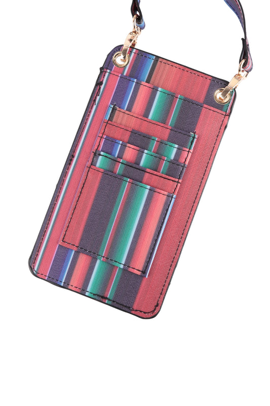 Women's Stripe Small Crossbody Cell Phone Bag