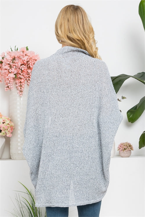 Plus Size Dolman Sleeve Open Front Cardigan
