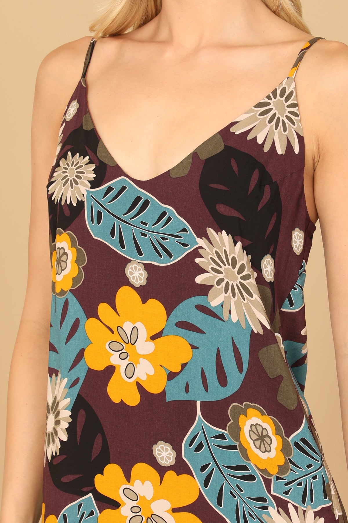 Spaghetti Strap Floral Mini Dress