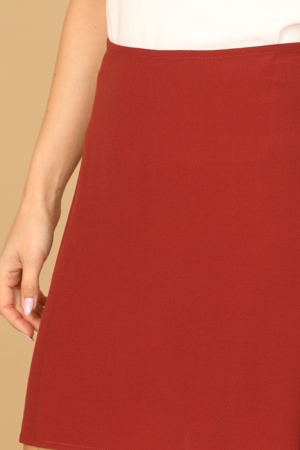 High Waist A-Line Mini Skirt