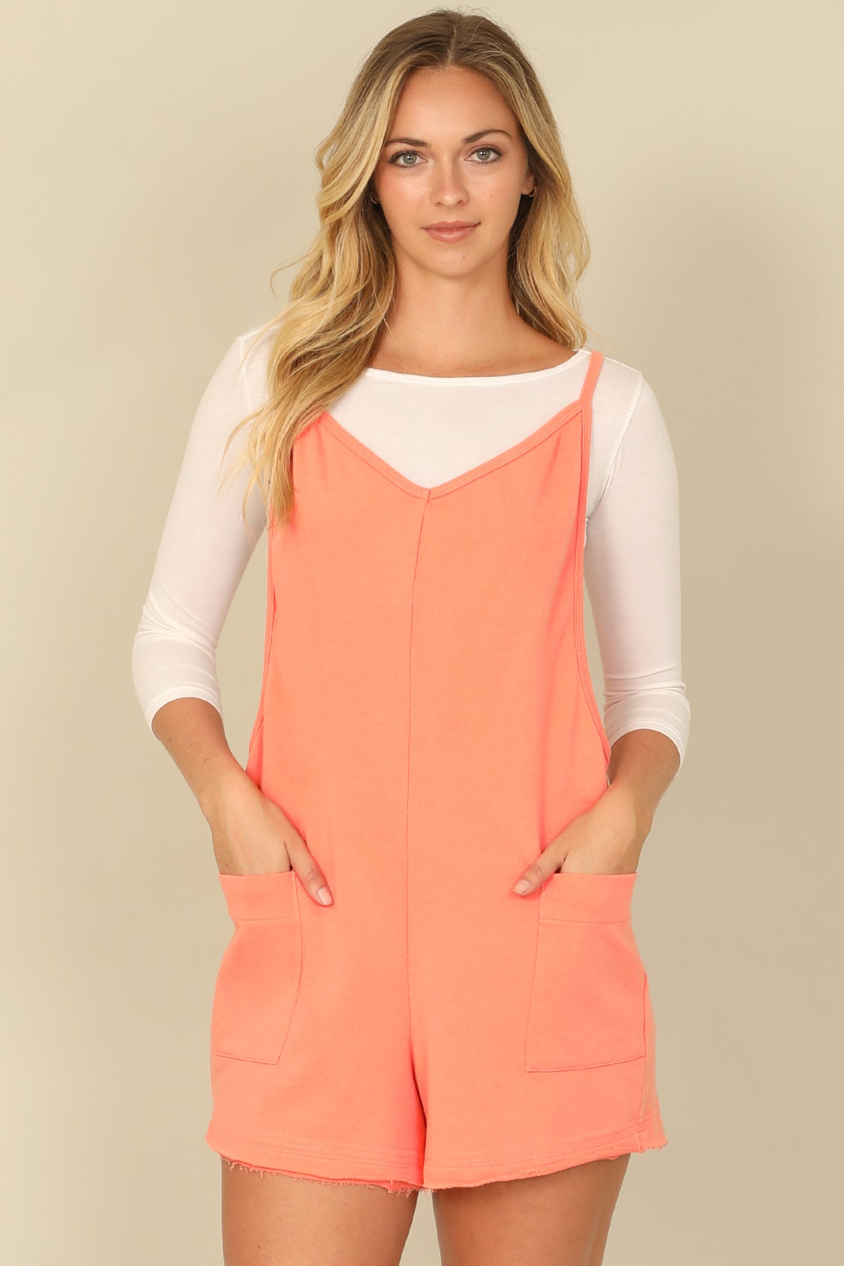 Spaghetti Strap Side Pocket Romper