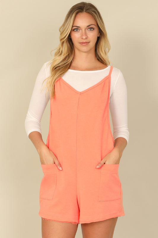 Spaghetti Strap Side Pocket Romper