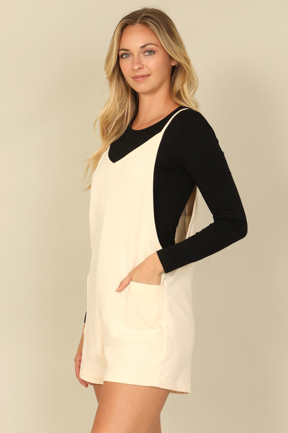 Spaghetti Strap Side Pocket Romper