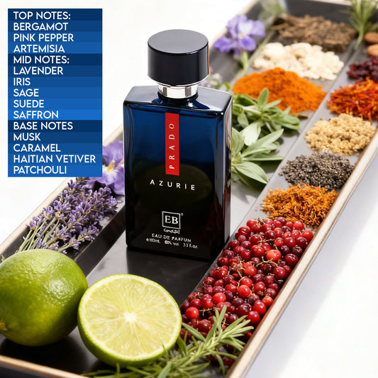 Prado Azurie Spray Perfume Eau De Parfum For Men - 100ML/3.3FL.OZ./3PCS