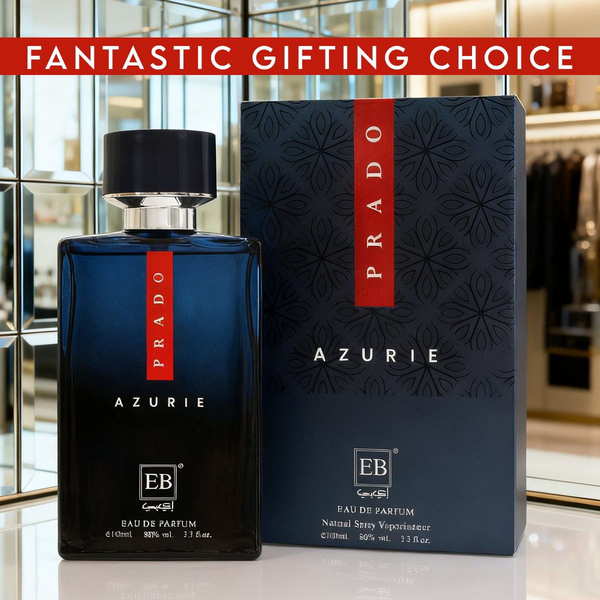 Prado Azurie Spray Perfume Eau De Parfum For Men - 100ML/3.3FL.OZ./3PCS