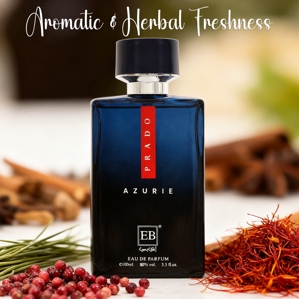 Prado Azurie Spray Perfume Eau De Parfum For Men - 100ML/3.3FL.OZ./3PCS