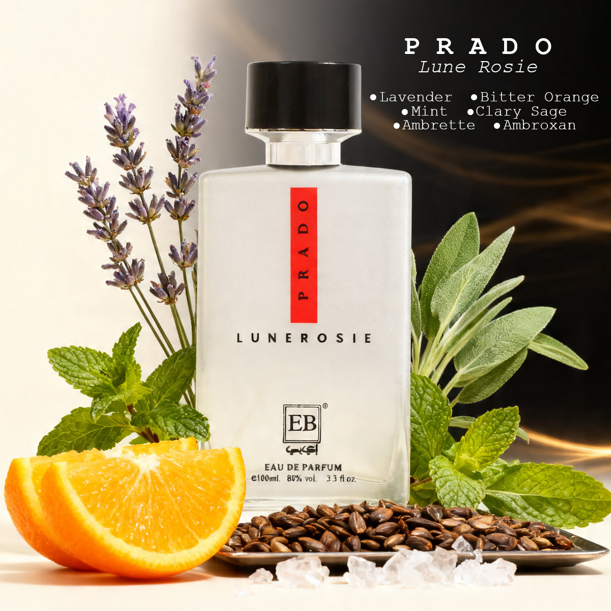 Prado Lune Rosie Spray Perfume Eau De Parfum For Men - 100ML/3.3FL.OZ./3PCS