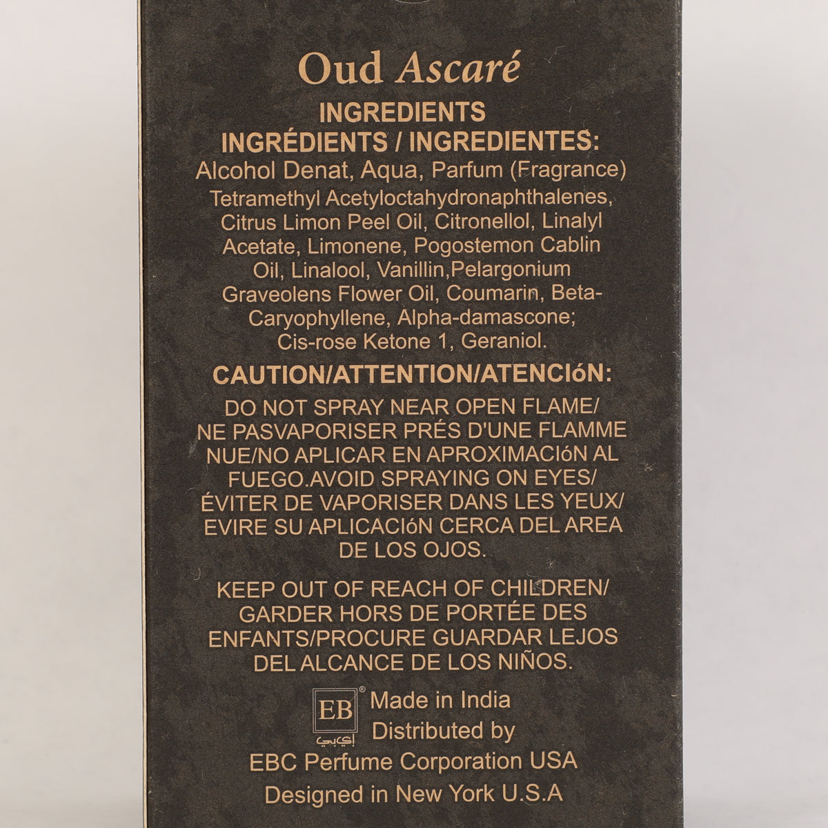 Oud Ascare Spray Perfume Eau De Parfum For Men And Women - 100ML/3.4FL.OZ./3PCS