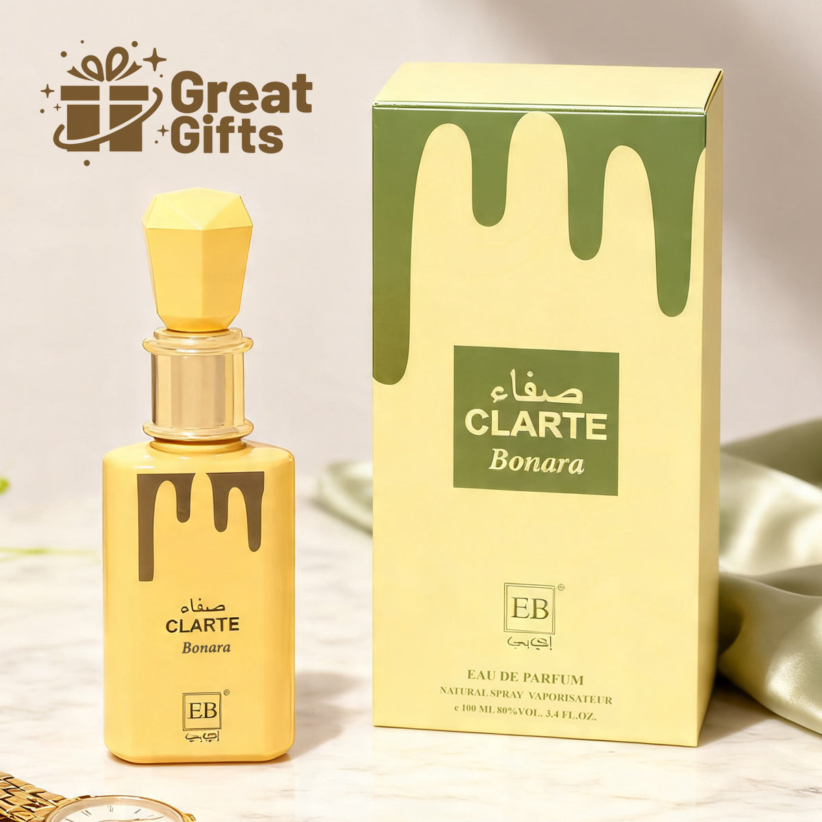 Clarte Bonara Spray Perfume Eau De Parfum For Men And Women - 100ML/3.4FL.OZ./3PCS