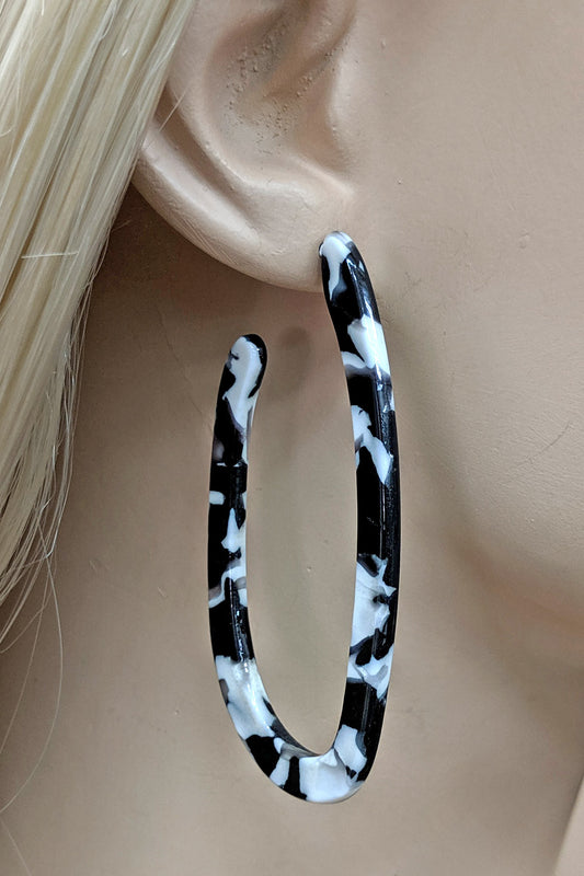 Resin Hoop Earrings