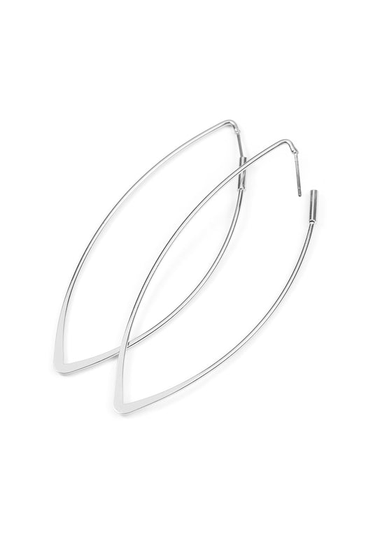 Long Teardrop Cutout Threader Earrings