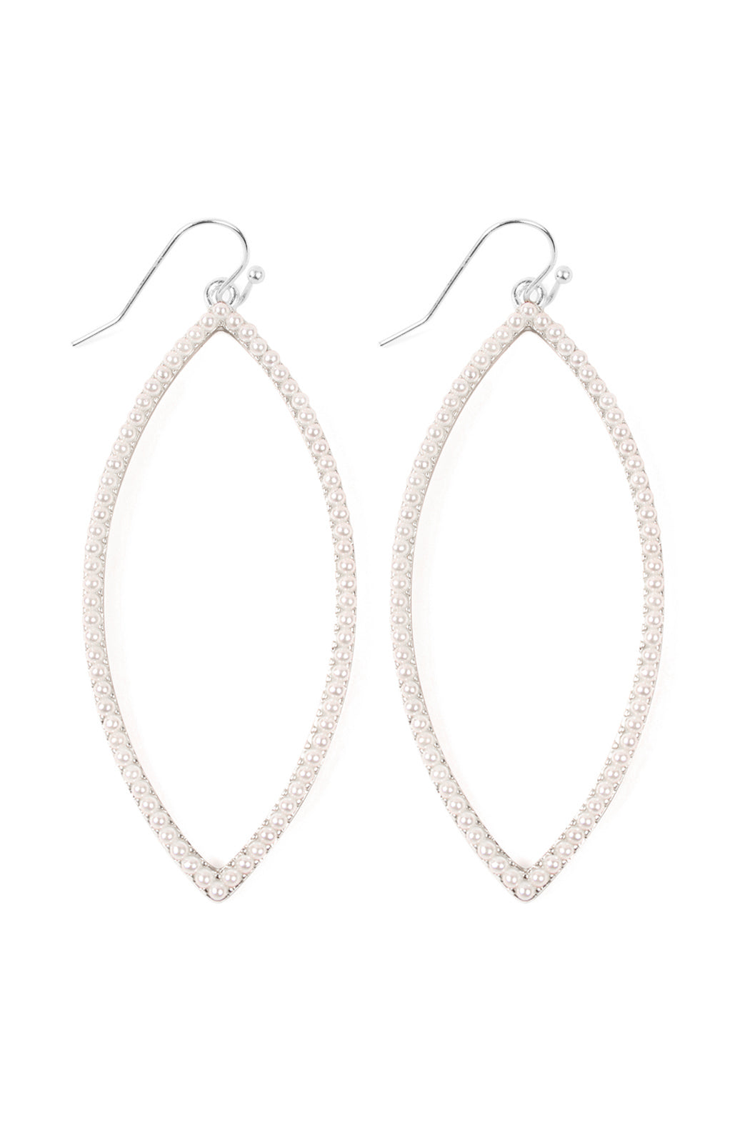 Open Marquise Shape Pave Earrings