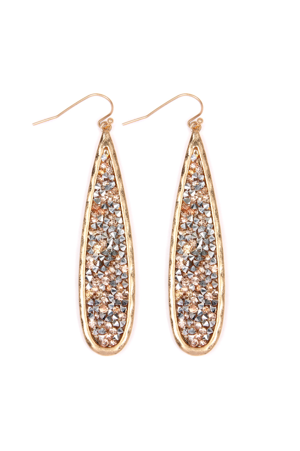 Glitter Faceted Teardrop Earrings