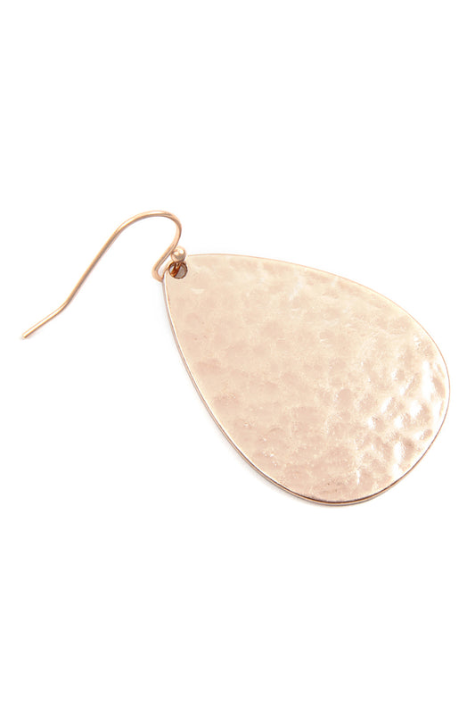 Hammered Cast Teardrop Earrings