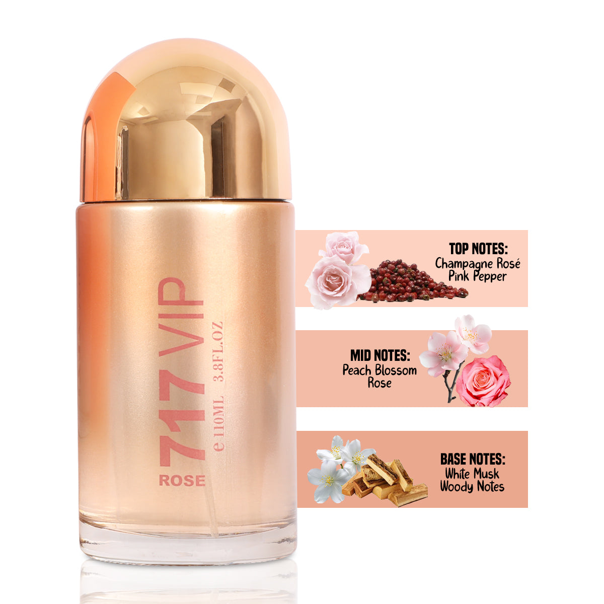 717 Vip Rose Spray Perfume Eau De Parfum For Women - 110ML/3.8 FL.OZ/3PCS