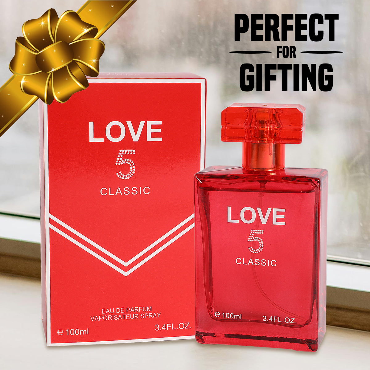 Classic Love 5 Red Spray Perfume Eau De Parfum For Women - 100ML/3.4 FL.OZ./3PCS