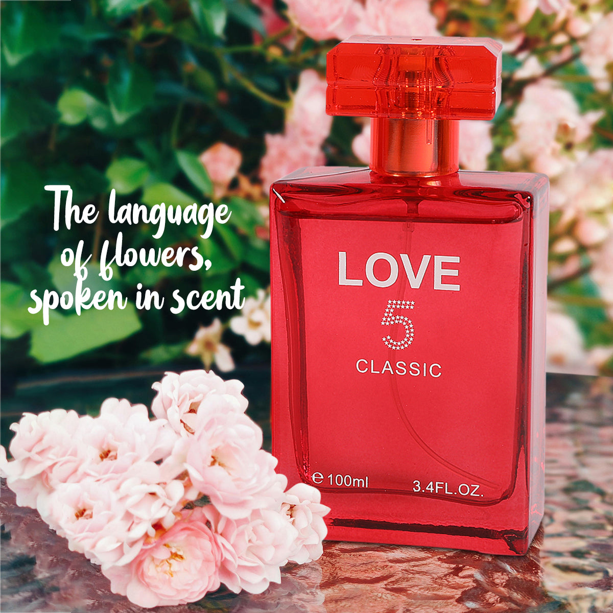 Classic Love 5 Red Spray Perfume Eau De Parfum For Women - 100ML/3.4 FL.OZ./3PCS