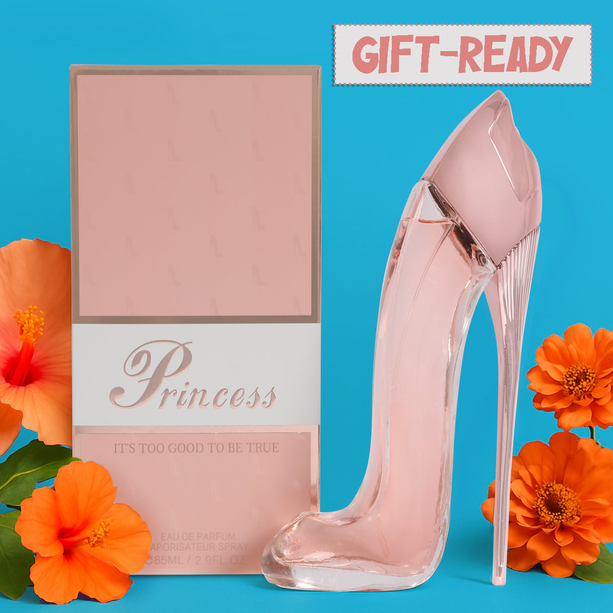 Princess High Heels Pink Spray Perfume Eau De Parfum For Women - 85ML/2.9 FL.OZ./3PCS
