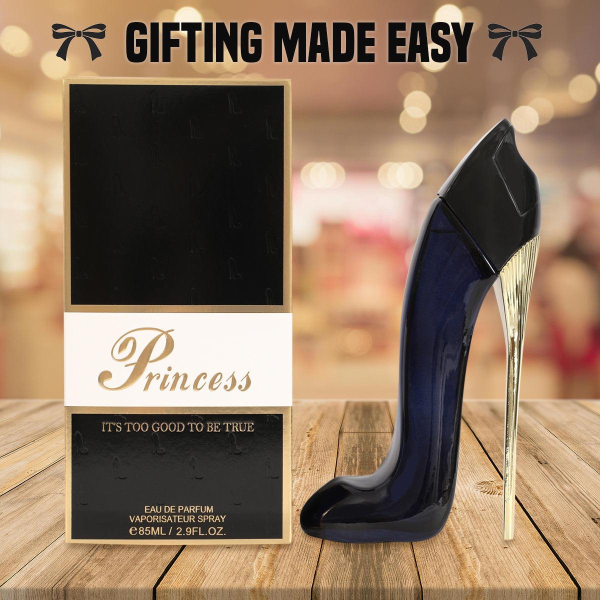 Princess High Heels Black  Spray Perfume Eau De Parfum For Women - 85ML/2.9 FL.OZ./3PCS