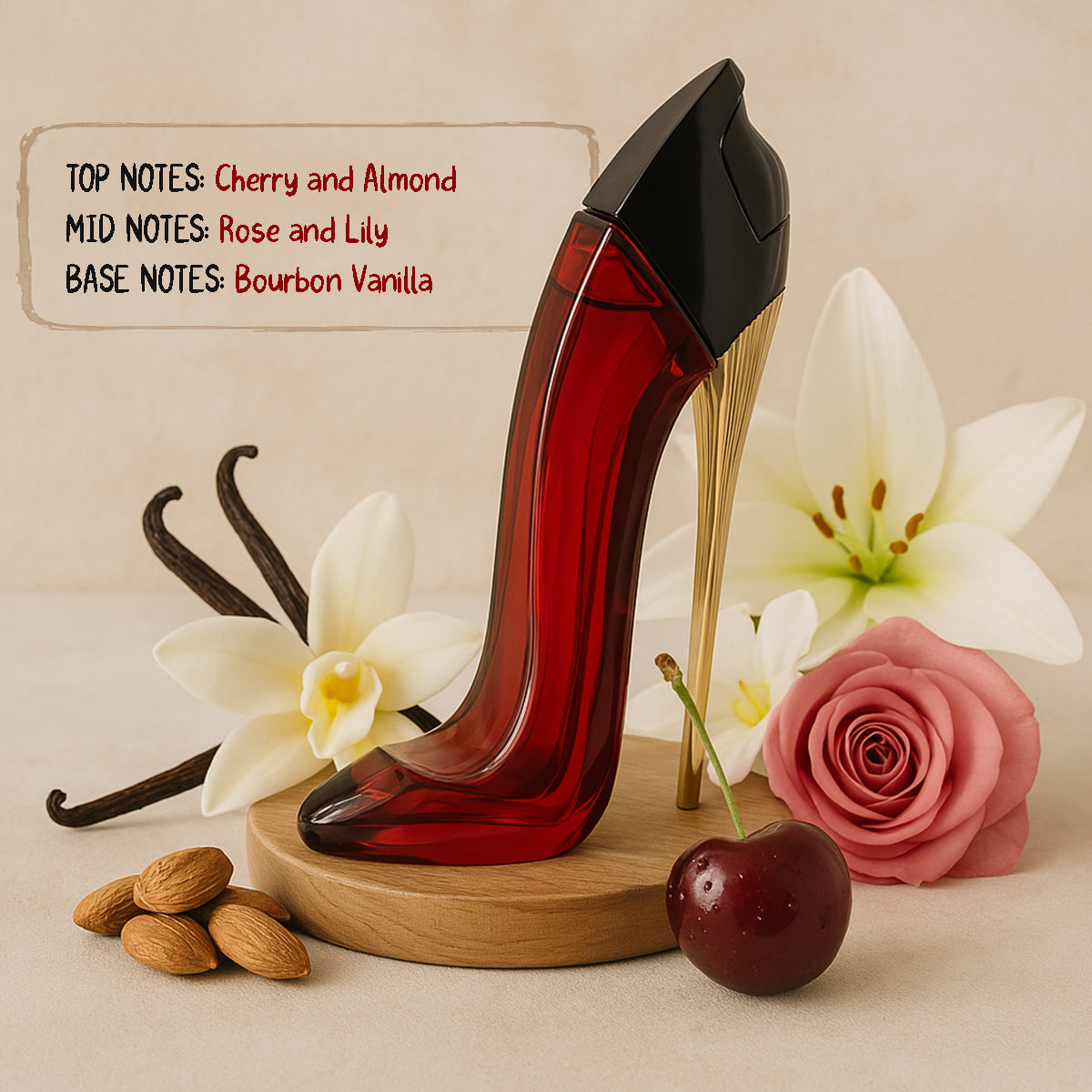 Princess High Heels Red & Black Spray Perfume Eau De Parfum For Women - 85ML/2.9 FL.OZ./3PCS