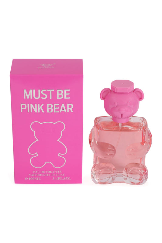 MUST BE PINK BEAR SPRAY PERFUME EAU DE TOILETTE FOR WOMEN - 100ML/3.4 FL.OZ.