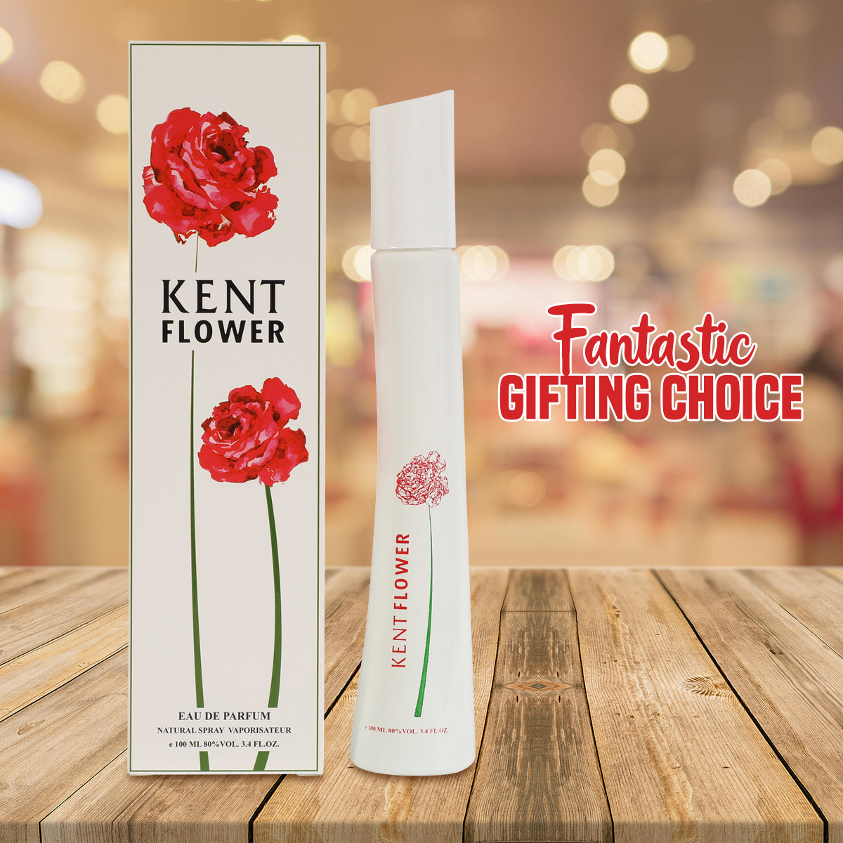 Kent Flower White Spray Perfume Eau De Parfum For Women - 100ML/3.4 FL.OZ./3PCS