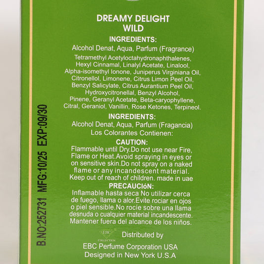 Dreamy Delight Wild Spray Perfume Eau De Parfum For Women - 100ML/3.4FL.OZ.