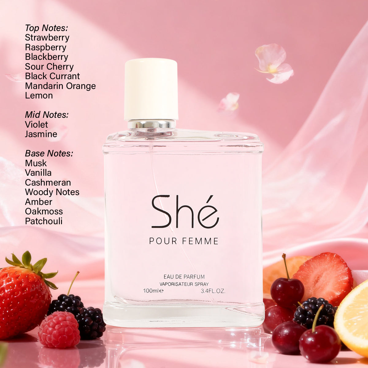 She Pour Femme Spray Perfume Eau De Parfum For Women - 100ML/3.4FL.OZ./3PCS